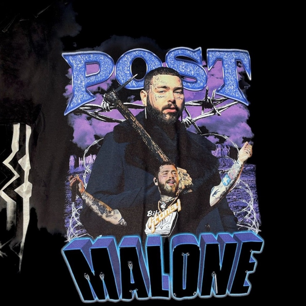 Vintage Post Malone purple & black Graphic Tee